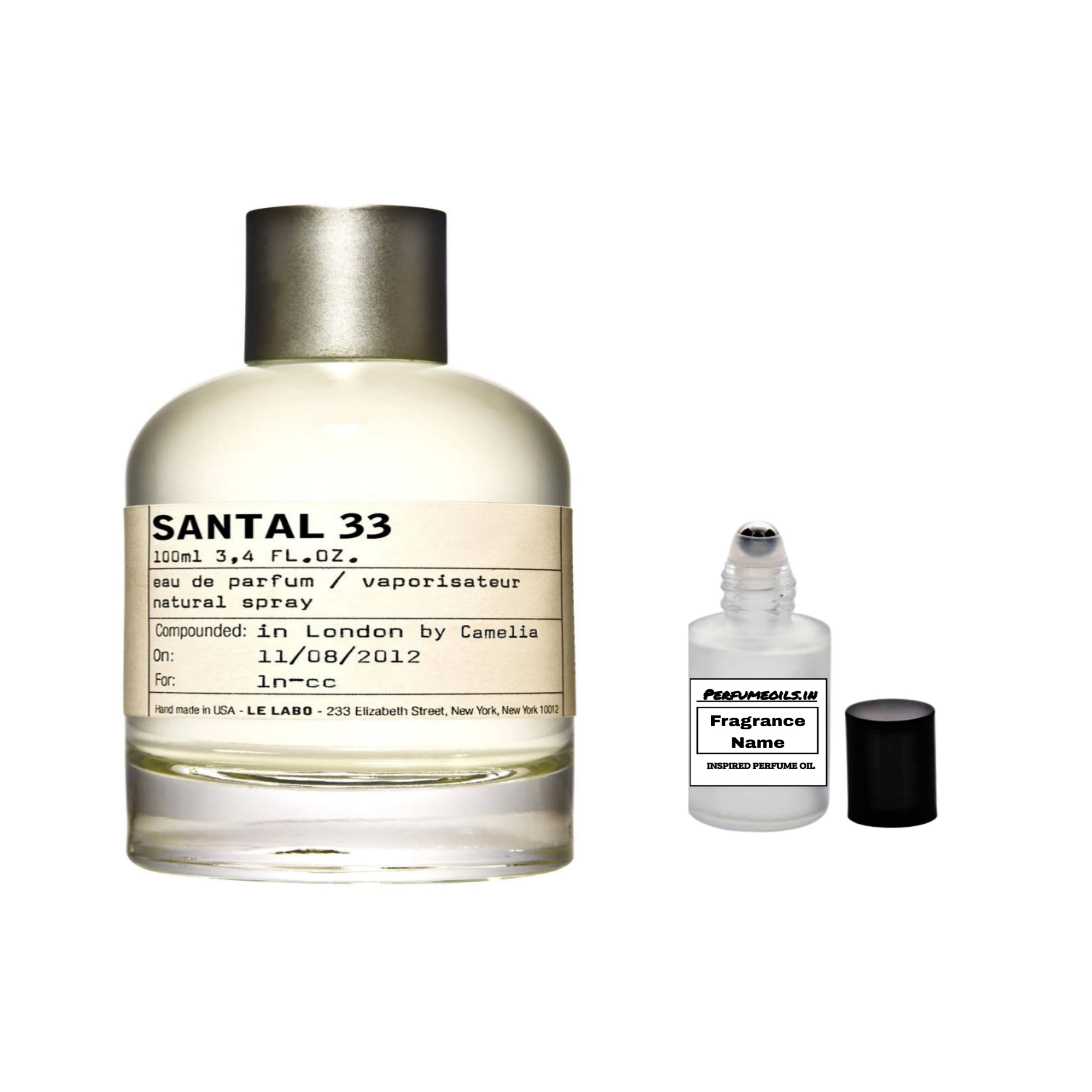 Santal 33 Le Labo for women and men inspired Perfume Oil